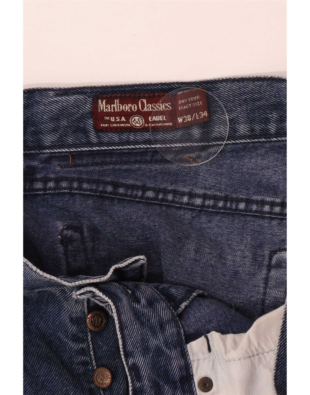 Marlboro Classics Mens Loose Jeans W38 L28 Blue Cotton