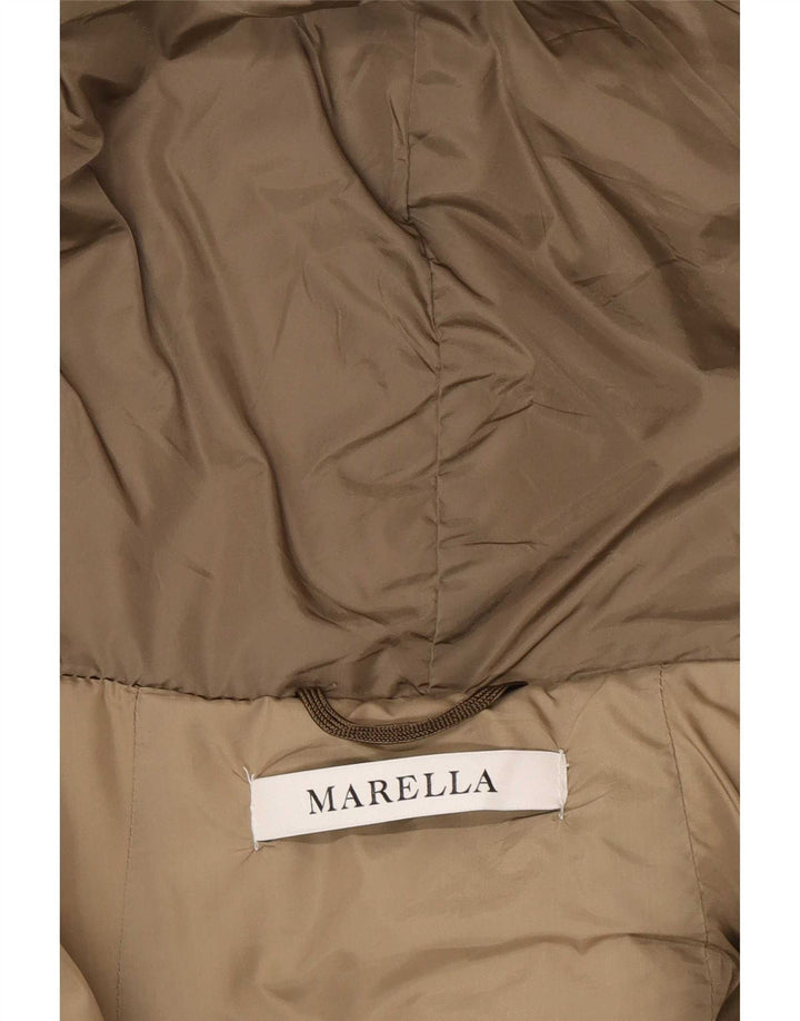 Marella Womens Padded Jacket UK 12 Medium Brown Polyamide