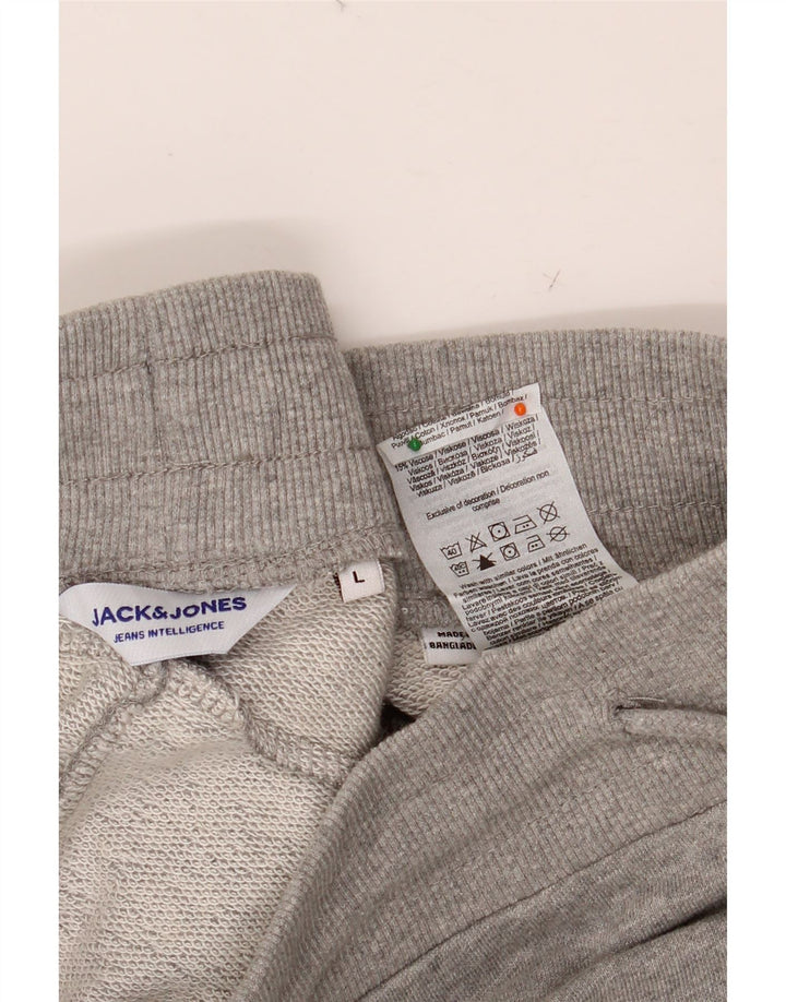 JACK & JONES Mens Sport Shorts Large Grey Cotton