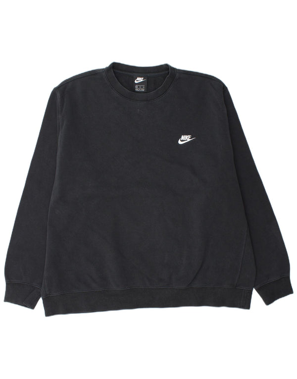 NIKE Mens Sweatshirt Jumper 2XL Black Cotton