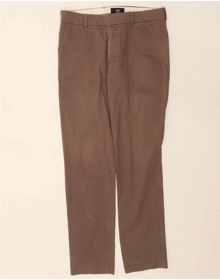 Dockers Mens Extra Sim Fit Chino Trousers W31 L31 Grey Cotton