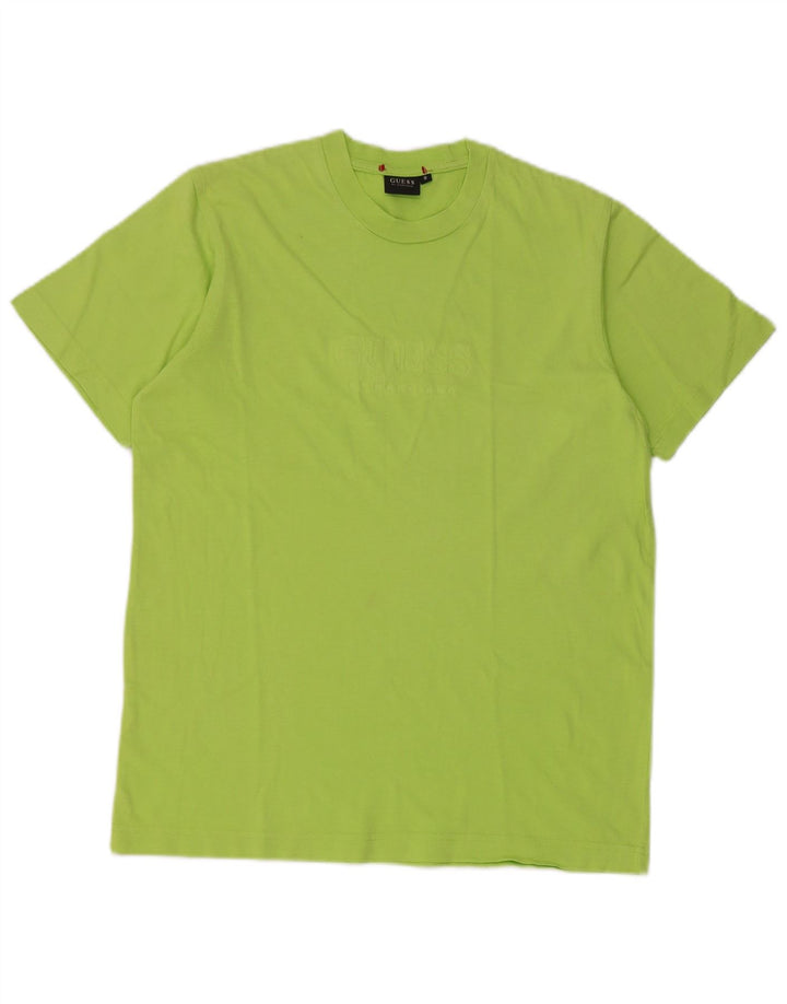 Guess Mens Graphic T-Shirt Top Small Green