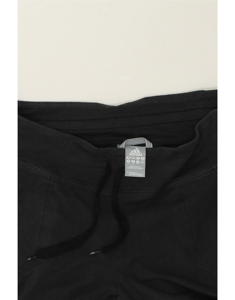 ADIDAS Womens Tracksuit Trousers UK 16 Large Black Cotton | Vintage Adidas | Thrift | Second-Hand Adidas | Used Clothing | Messina Hembry 
