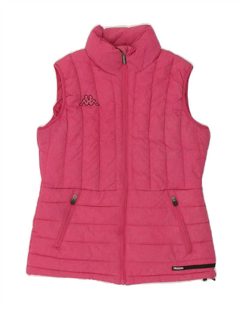 KAPPA Womens Padded Gilet UK 12 Medium Pink Nylon | Vintage Kappa | Thrift | Second-Hand Kappa | Used Clothing | Messina Hembry 