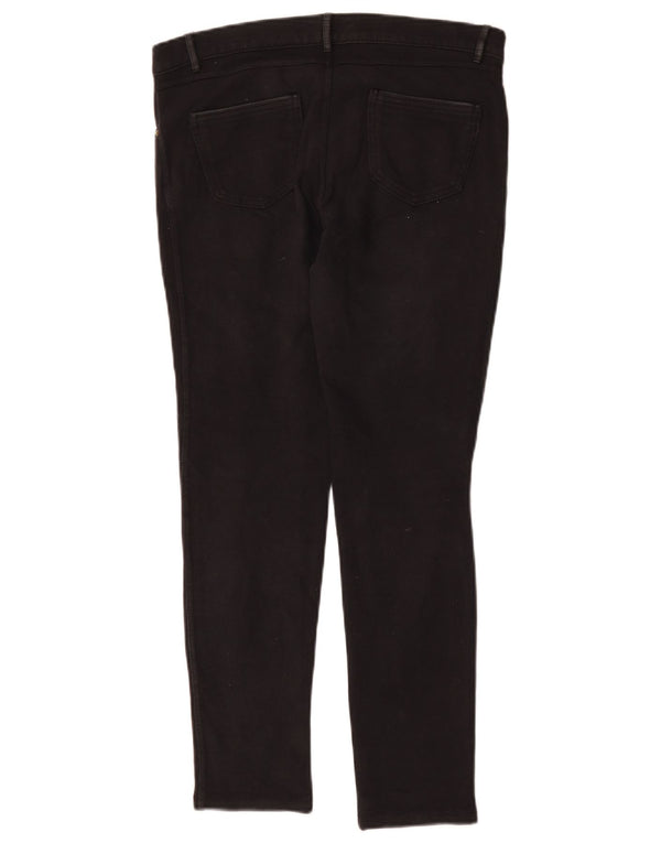 Zara Womens Slim Casual Trousers Medium W28 L26 Black Cotton