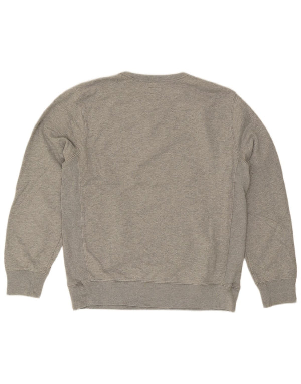 J. Crew Mens Sweatshirt Jumper Large Grey Flecked Cotton