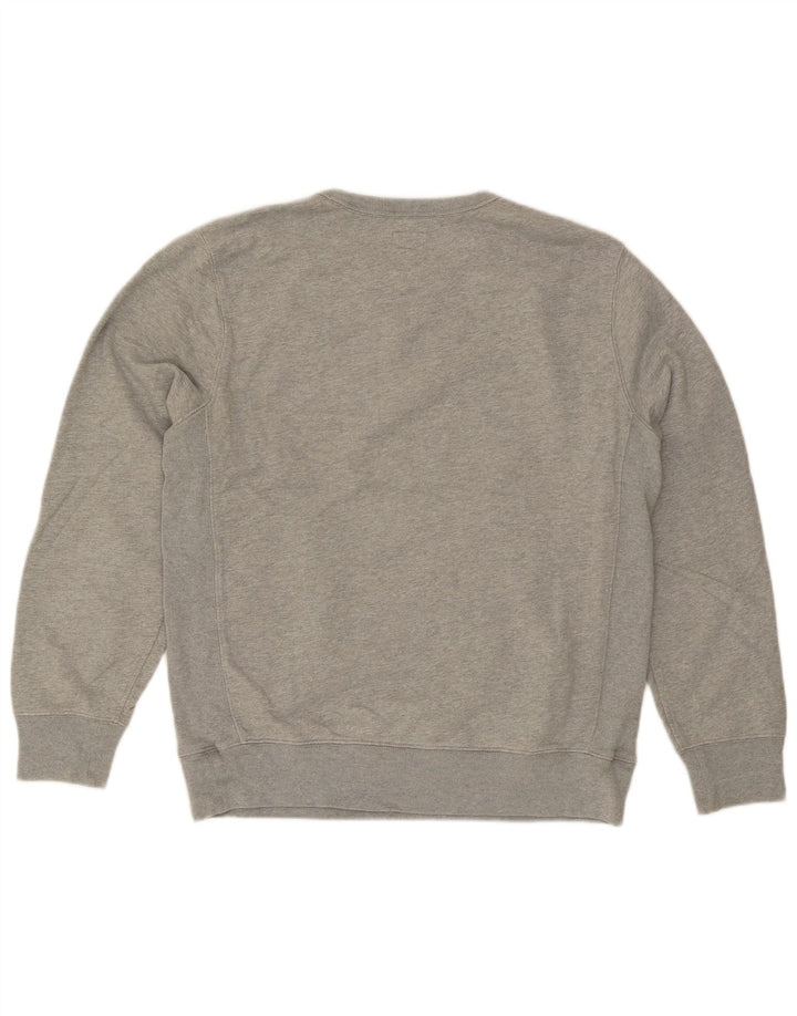 J. Crew Mens Sweatshirt Jumper Large Grey Flecked Cotton