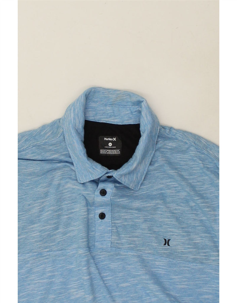 HURLEY Mens Polo Shirt XL Blue Pinstripe Cotton | Vintage Hurley | Thrift | Second-Hand Hurley | Used Clothing | Messina Hembry 