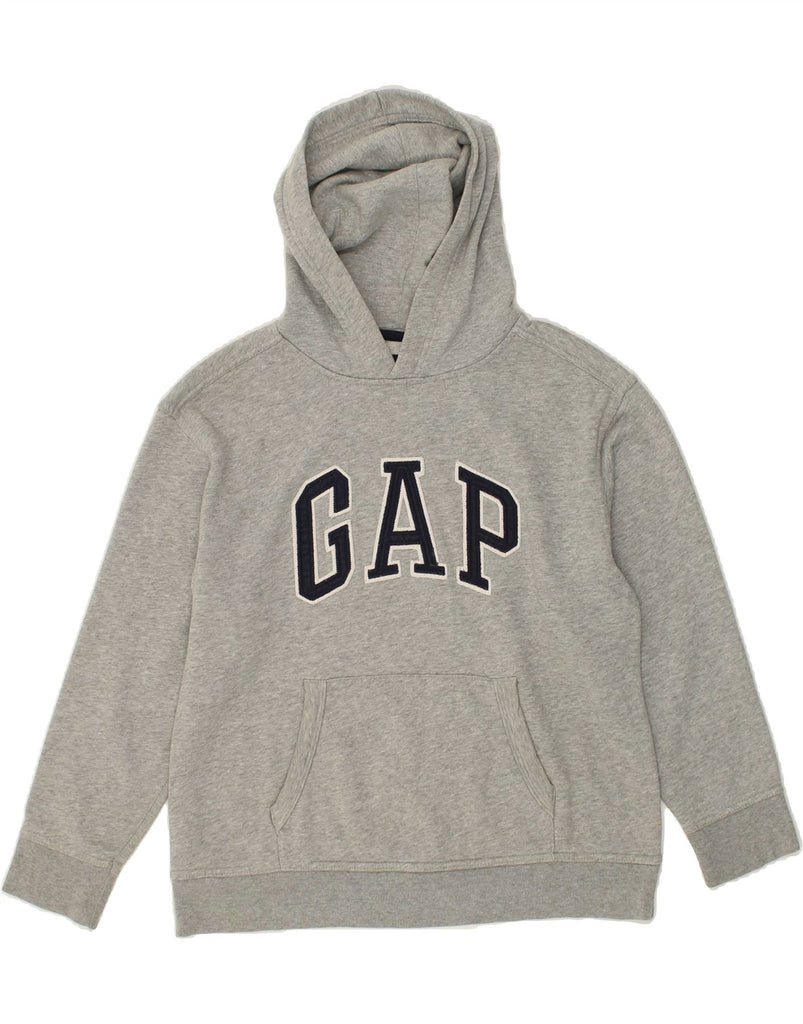 GAP Boys Oversized Graphic Hoodie Jumper 9-10 Years Large Grey | Vintage Gap | Thrift | Second-Hand Gap | Used Clothing | Messina Hembry 