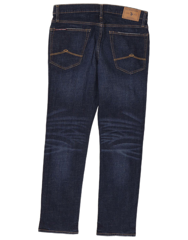 U.S. Polo Assn. Womens Straight Jeans W33 L30 Navy Blue Cotton