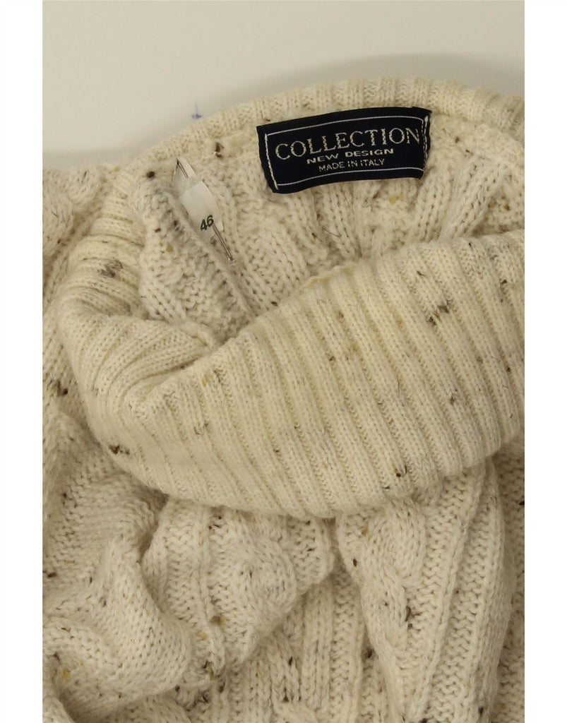 COLLECTION Womens Roll Neck Jumper Sweater IT 46 Large Beige Flecked Vintage Collection and Second-Hand Collection from Messina Hembry 
