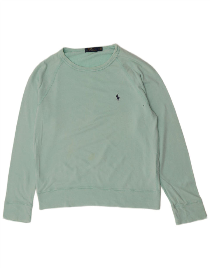 Polo Ralph Lauren Mens Top Long Sleeve Medium Turquoise Cotton