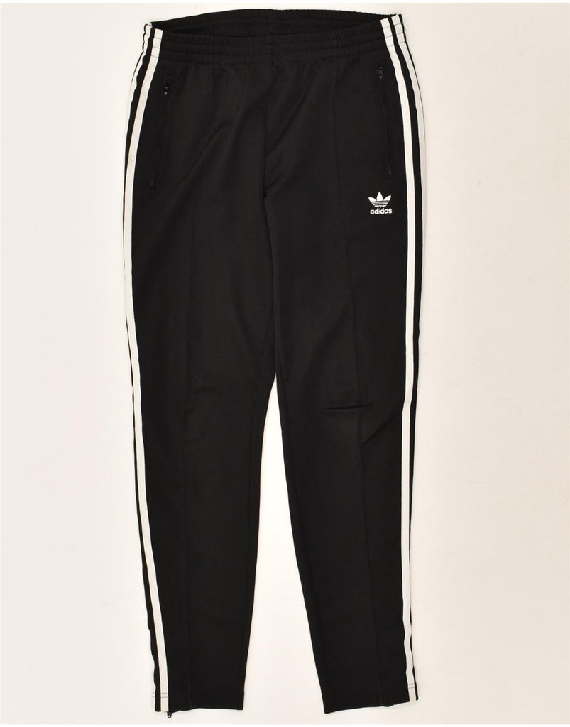 ADIDAS Womens Tracksuit Trousers UK 8 Small Black Polyester | Vintage Adidas | Thrift | Second-Hand Adidas | Used Clothing | Messina Hembry 