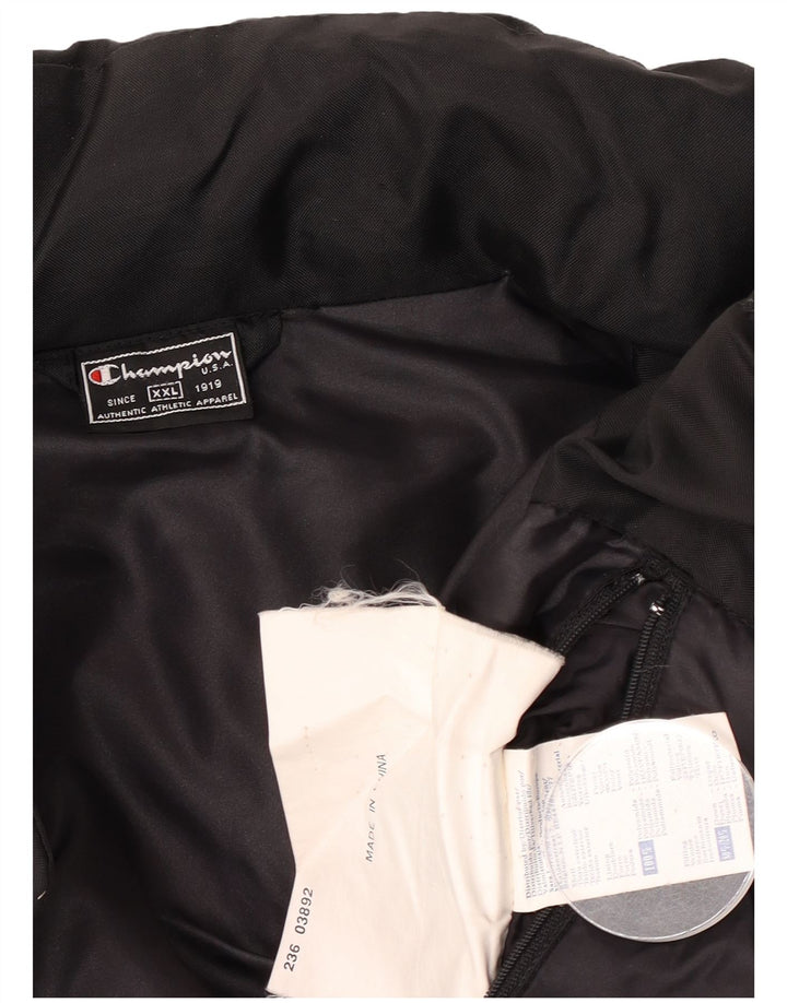 Champion Mens Padded Jacket UK 44 2XL Black Polyamide