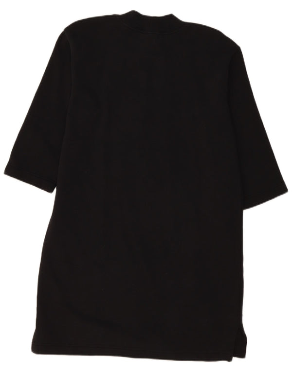 Nike Womens 3/4 Sleeve Oversized T-Shirt Dress UK 6 XS Black Cotton