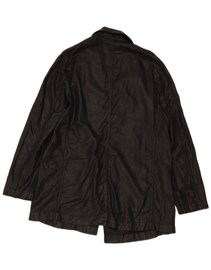 All Saints Womens Open Blazer Jacket UK 16 Large Black Lyocell