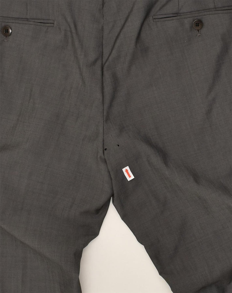 HERNO Mens Straight Suit Trousers IT 48 Medium W32 L28  Grey Wool | Vintage Herno | Thrift | Second-Hand Herno | Used Clothing | Messina Hembry 