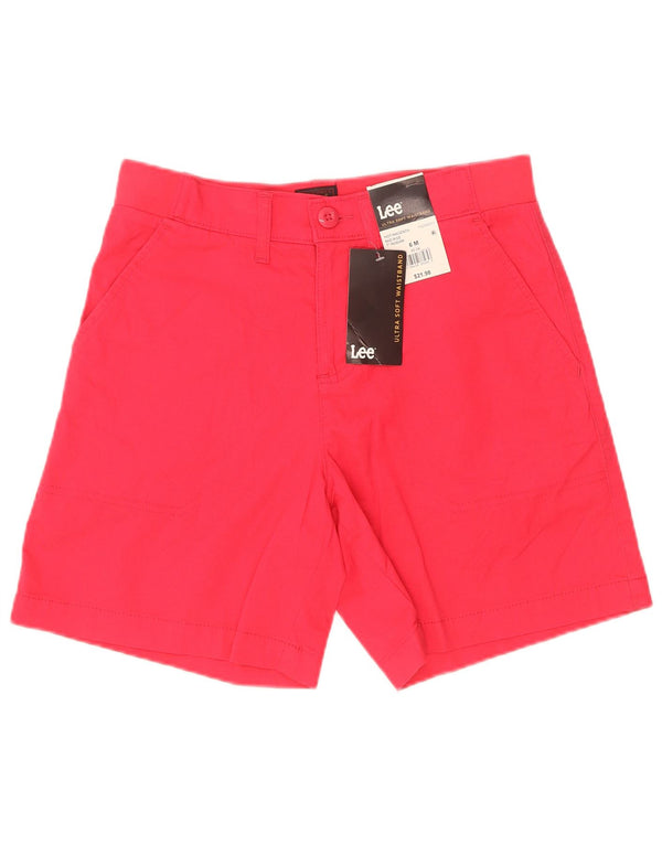 Lee Womens Chino Shorts US 6 Medium W30 Red Cotton