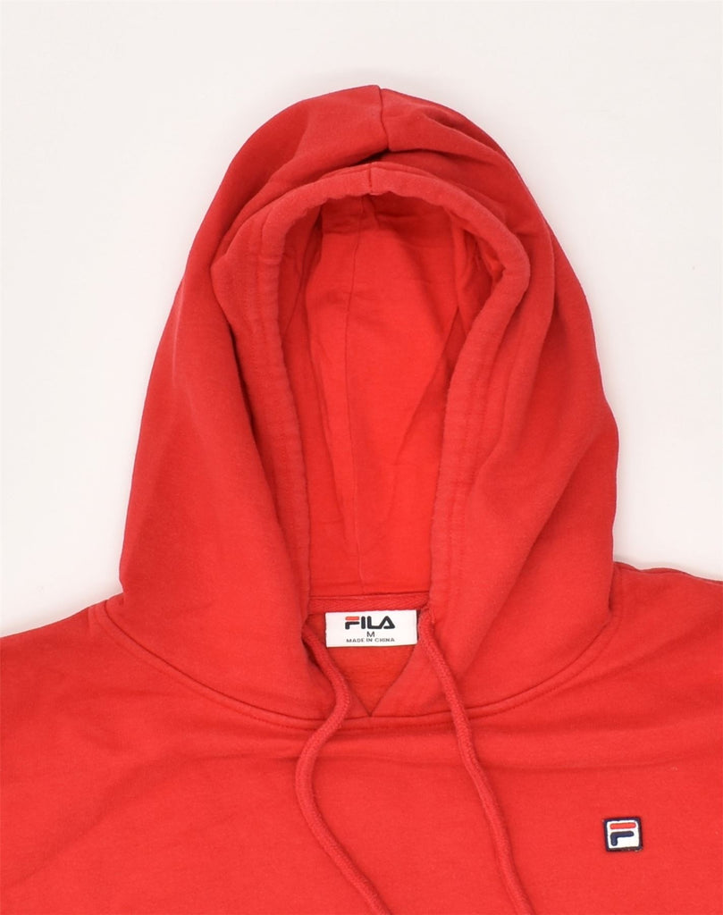 FILA Mens Hoodie Jumper Medium Red Cotton | Vintage Fila | Thrift | Second-Hand Fila | Used Clothing | Messina Hembry 