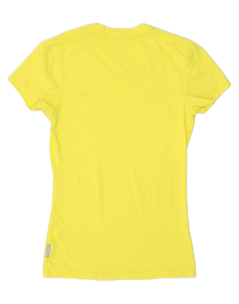 NIKE Womens Dri Fit T-Shirt Top UK 6 XS Yellow Cotton Vintage Nike and Second-Hand Nike from Messina Hembry 