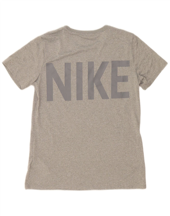 Nike Mens Dri Fit Graphic T-Shirt Top Small Grey Polyester