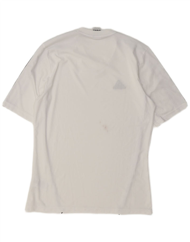 Adidas Mens Climalite T-Shirt Top Medium White Polyester