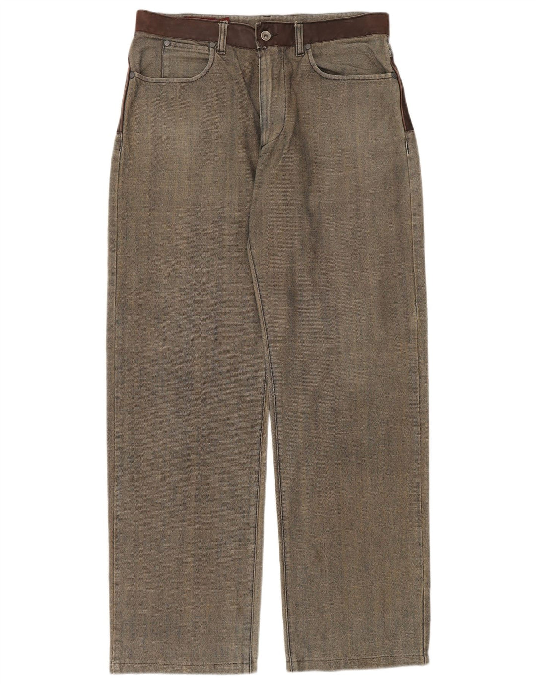 Marlboro Classics Mens Straight Jeans W32 L34 Grey Colourblock Cotton