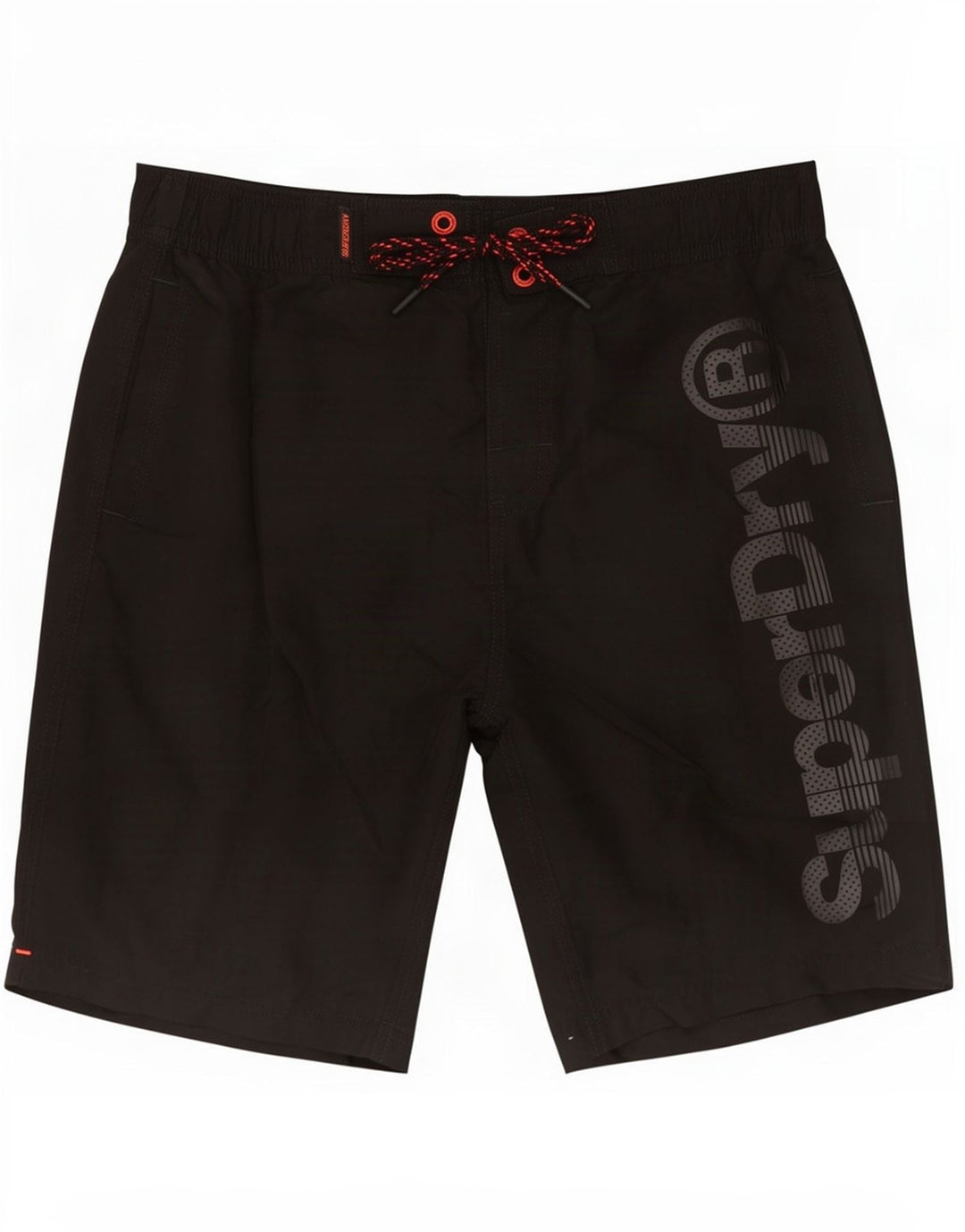 Superdry Mens Graphic Swimming Shorts Small Black Polyester