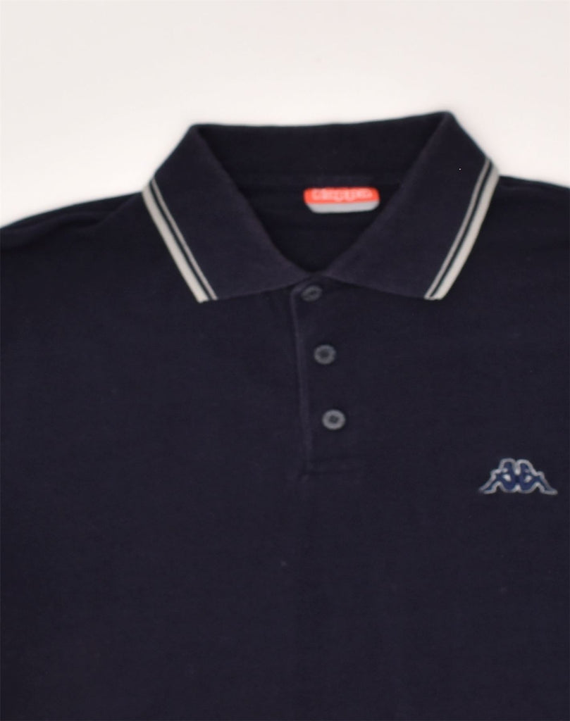 KAPPA Mens Polo Shirt Medium Navy Blue | Vintage Kappa | Thrift | Second-Hand Kappa | Used Clothing | Messina Hembry 