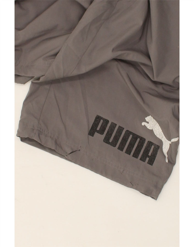 PUMA Mens Graphic Sport Shorts XL Grey Polyester | Vintage Puma | Thrift | Second-Hand Puma | Used Clothing | Messina Hembry 