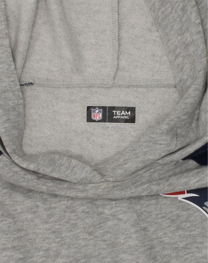 NFL Girls Graphic Hoodie Jumper 15-16 Years XL Grey Colourblock Cotton | Vintage NFL | Thrift | Second-Hand NFL | Used Clothing | Messina Hembry 