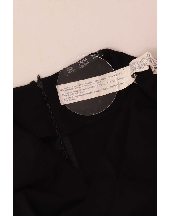 Zara Womens Maxi Skirt Medium W28 Black Cotton