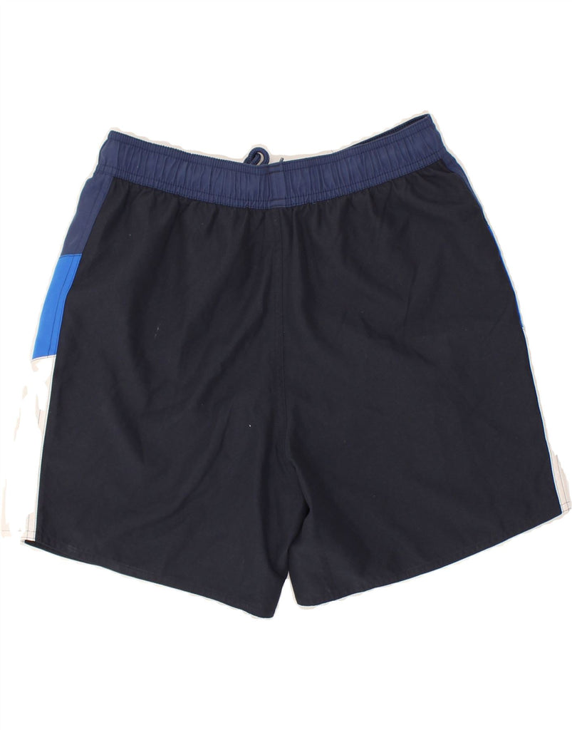 ADIDAS Mens Sport Shorts Medium Navy Blue Colourblock Polyester | Vintage Adidas | Thrift | Second-Hand Adidas | Used Clothing | Messina Hembry 