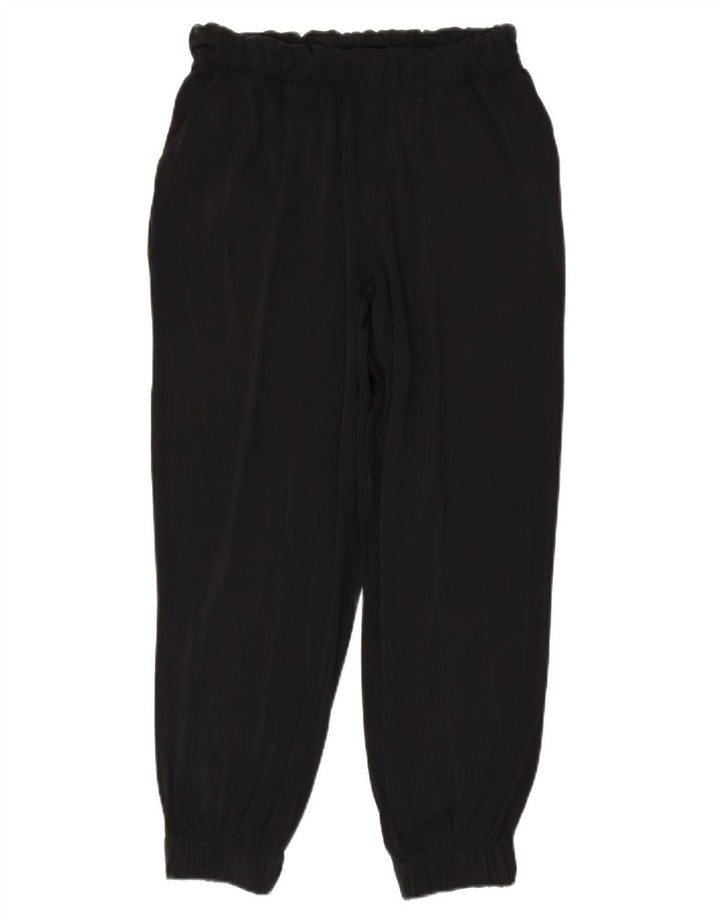 ZARA Womens Tracksuit Trousers Joggers UK 12 Medium Black