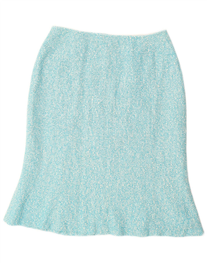 HOBBS Womens Trumpet Skirt UK 14 Medium W28  Blue Cotton