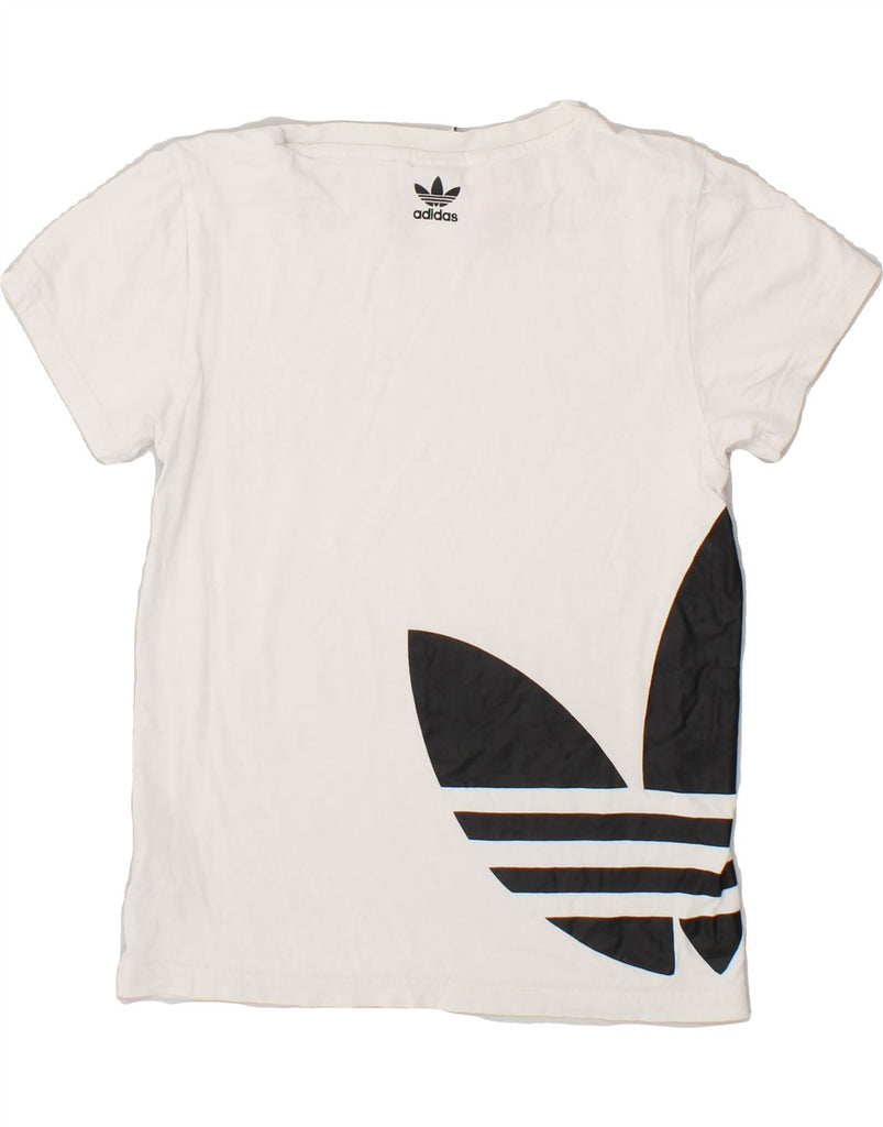 ADIDAS Boys Graphic T-Shirt Top 10-11 Years Medium White Cotton | Vintage Adidas | Thrift | Second-Hand Adidas | Used Clothing | Messina Hembry 