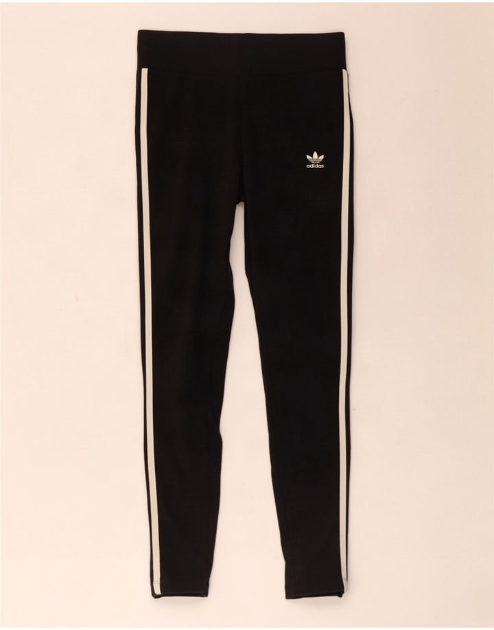 Adidas Mens Leggings UK 12 Medium Black Cotton