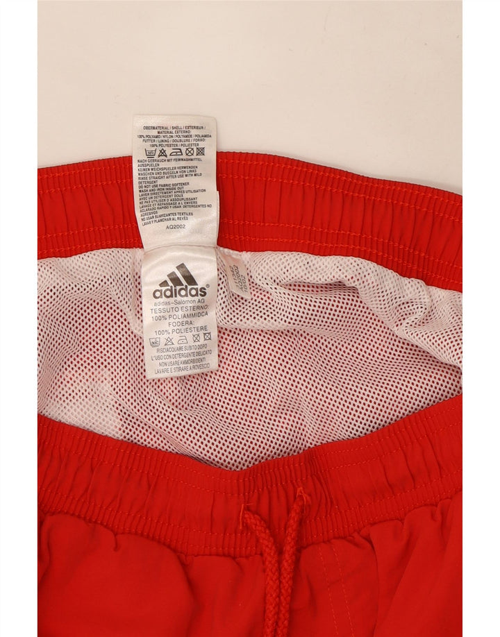 Adidas Mens Graphic Swimming Shorts Medium  Red Polyester
