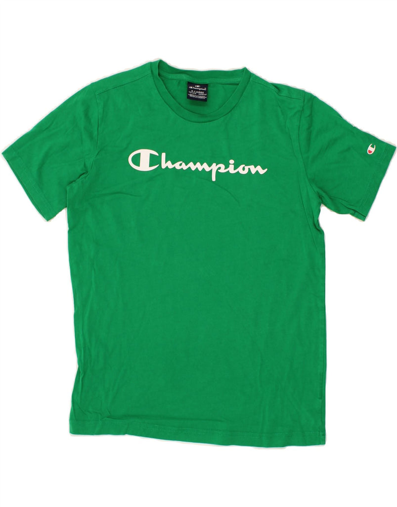 CHAMPION Boys Graphic T-Shirt Top 13-14 Years XL Green Vintage Champion and Second-Hand Champion from Messina Hembry 
