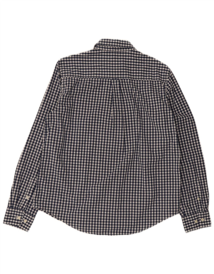 Gant Womens Shirt UK 12 Medium Blue Gingham Cotton