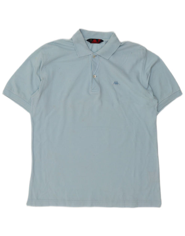 KAPPA Mens Polo Shirt Medium Blue Cotton