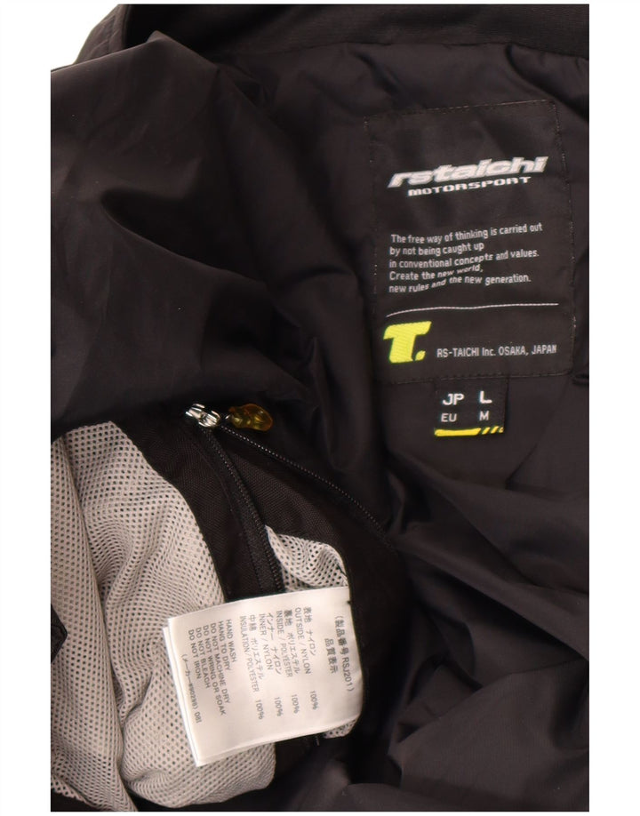 RS Taichi Mens Graphic Racer Jacket UK 38 Medium Black Colourblock Nylon