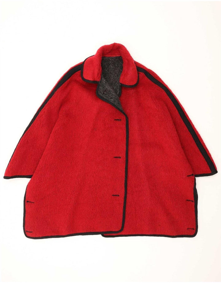 Vintage Womens Reversible Cape Coat One Size Grey