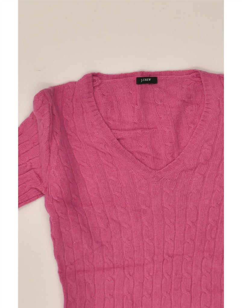 J. CREW Womens V-Neck Jumper Sweater UK 10 Small Pink | Vintage J. Crew | Thrift | Second-Hand J. Crew | Used Clothing | Messina Hembry 