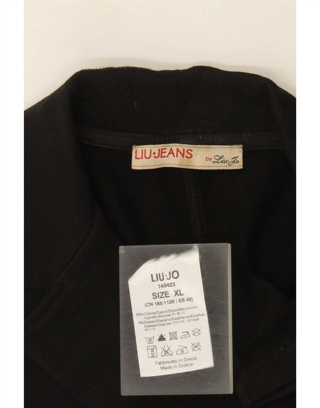 Liu Jo Womens 1 Button Blazer Jacket UK 18 XL Black Cotton