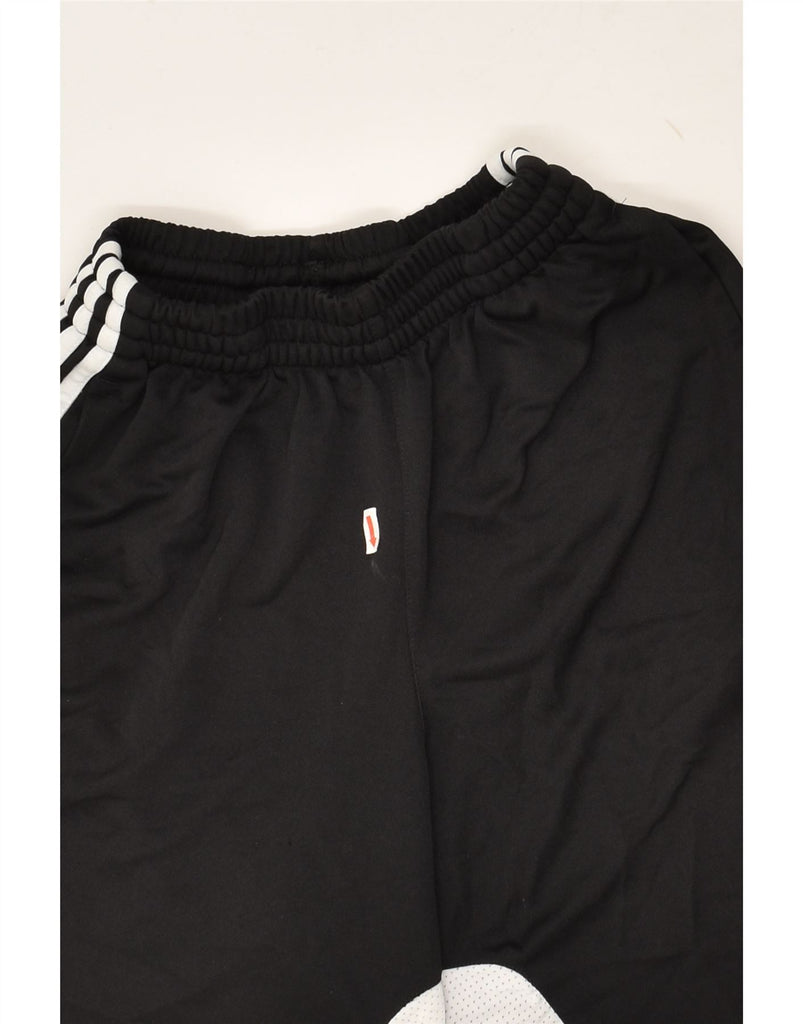 ADIDAS Girls Sport Shorts 15-16 Years Black Colourblock Polyester | Vintage Adidas | Thrift | Second-Hand Adidas | Used Clothing | Messina Hembry 