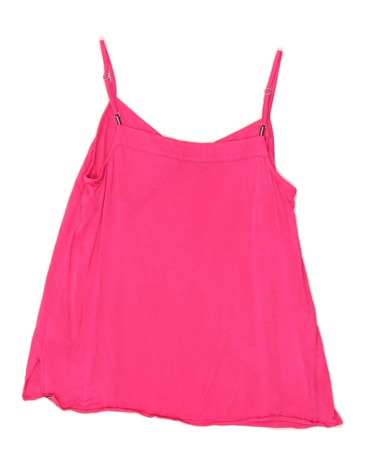 TOMMY HILFIGER Womens Crop Cami Top UK 10 Small  Pink Viscose Vintage Tommy Hilfiger and Second-Hand Tommy Hilfiger from Messina Hembry 