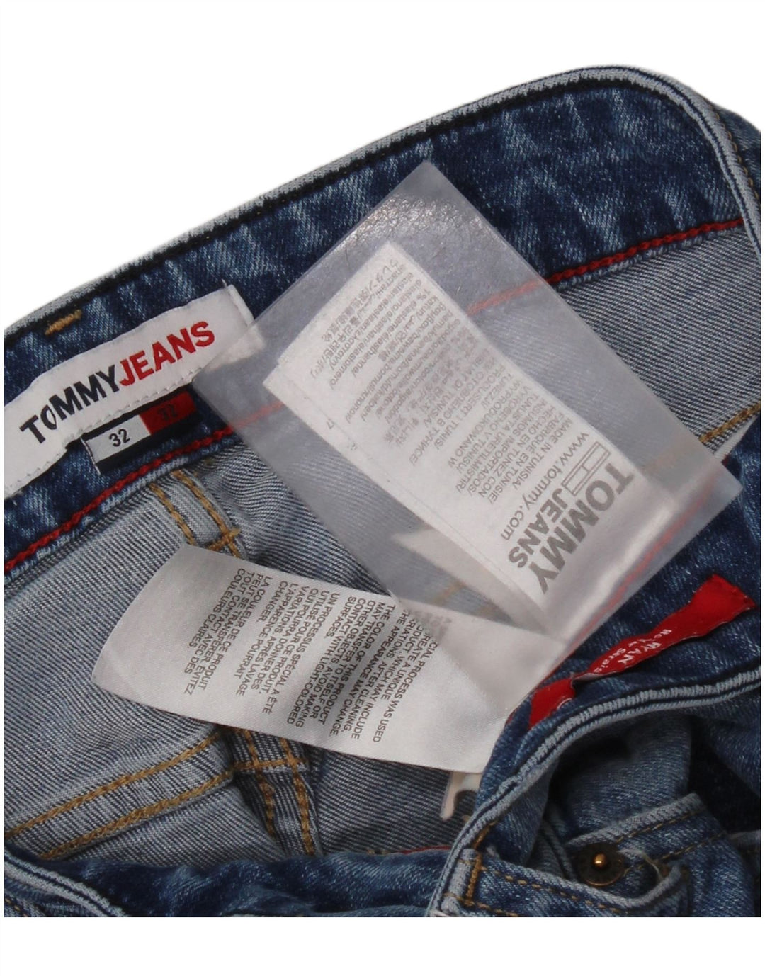 Tommy Hilfiger Mens Ryan Regular Straight Jeans W32 L32 Blue Cotton