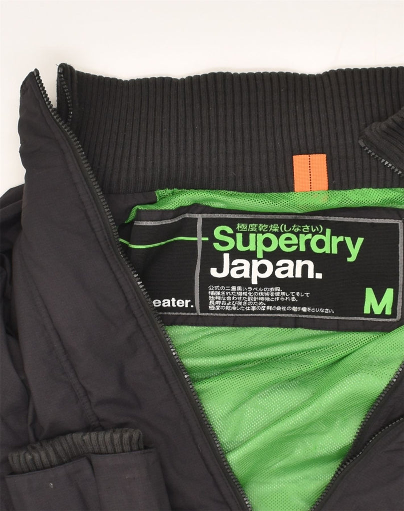 SUPERDRY Womens Rain Jacket UK 38 Medium Black Nylon | Vintage Superdry | Thrift | Second-Hand Superdry | Used Clothing | Messina Hembry 