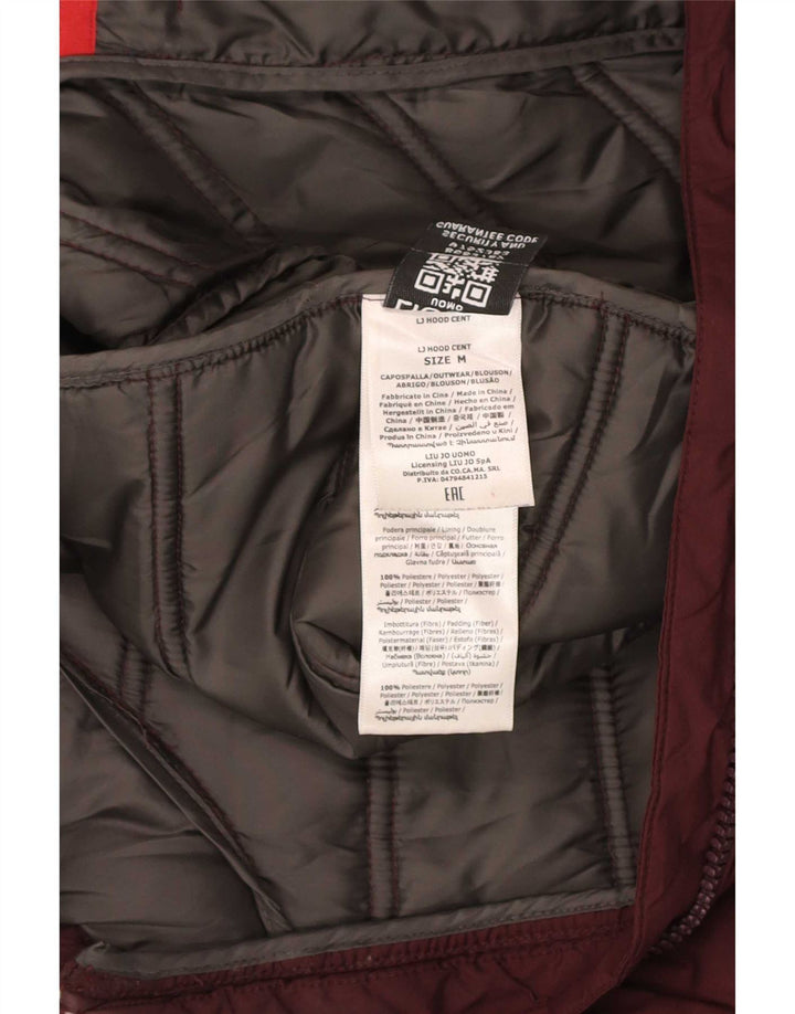 Liu Jo Mens Hooded Padded Jacket UK 38 Medium Burgundy Polyester